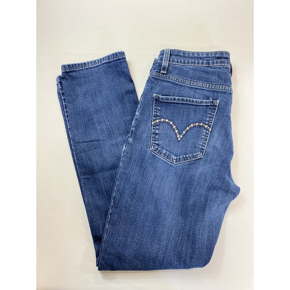 Levis Womens Medium Wash 5 Pocket Stretch Denim Mid Rise Skinny Jeans W 28